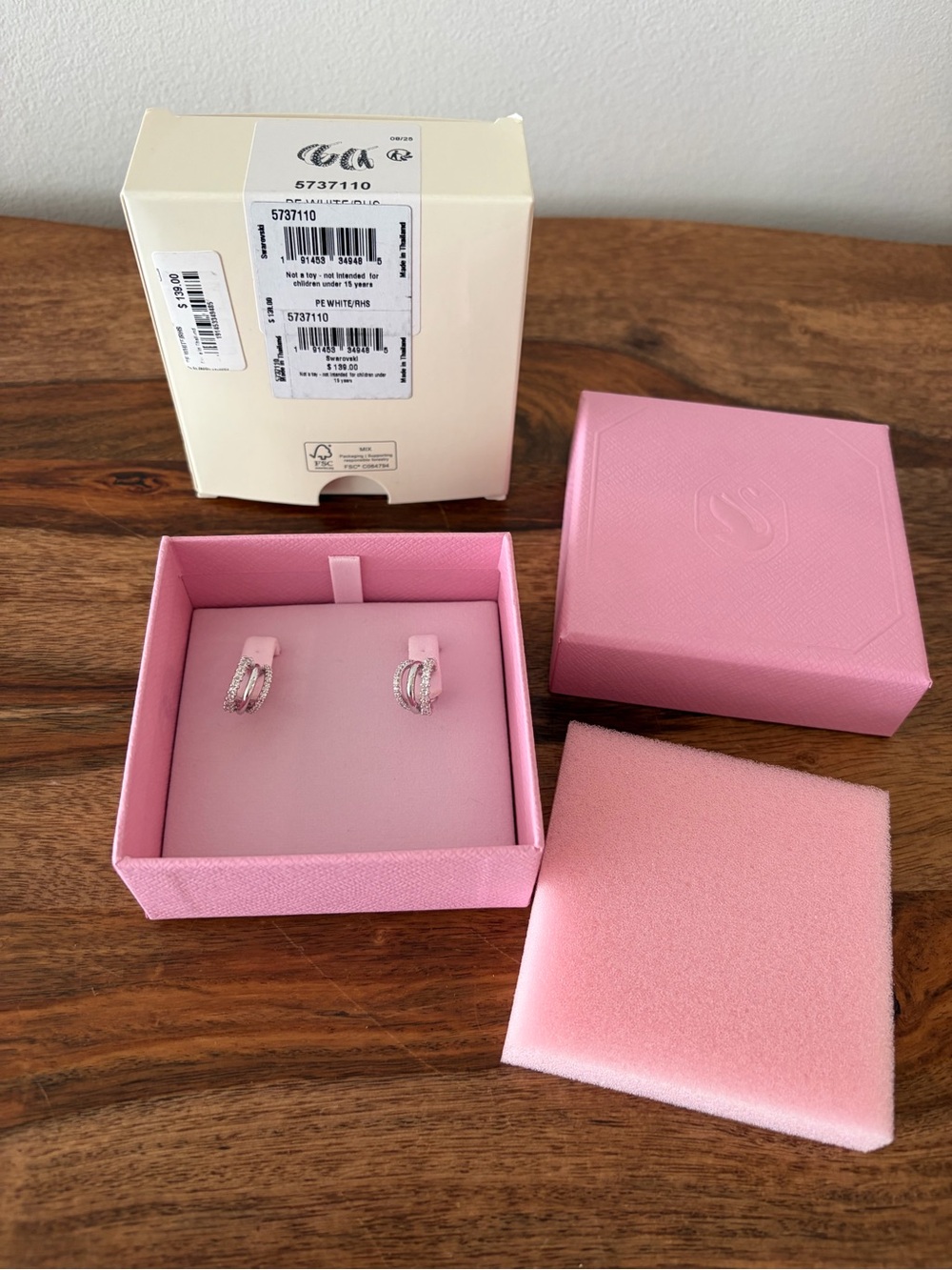 Swarovski Hyperbola Hoop Earrings - Picture 3 of 8